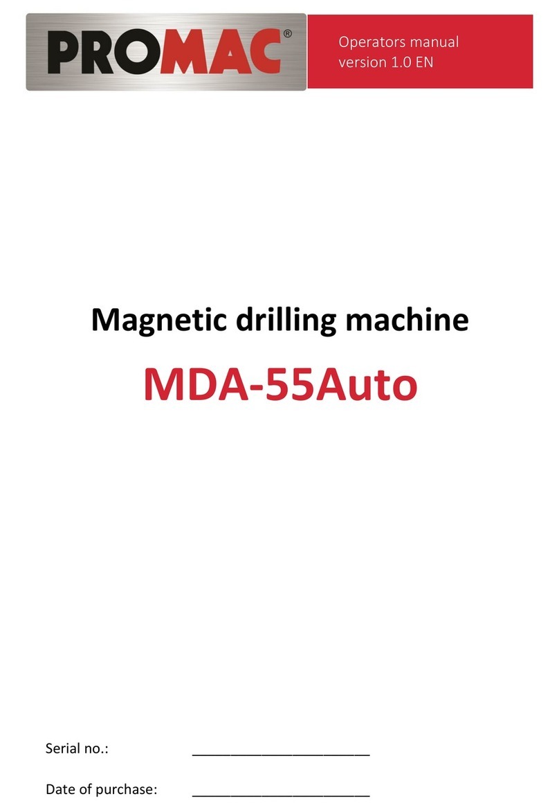 Promac MDA-55Auto Operator's manual