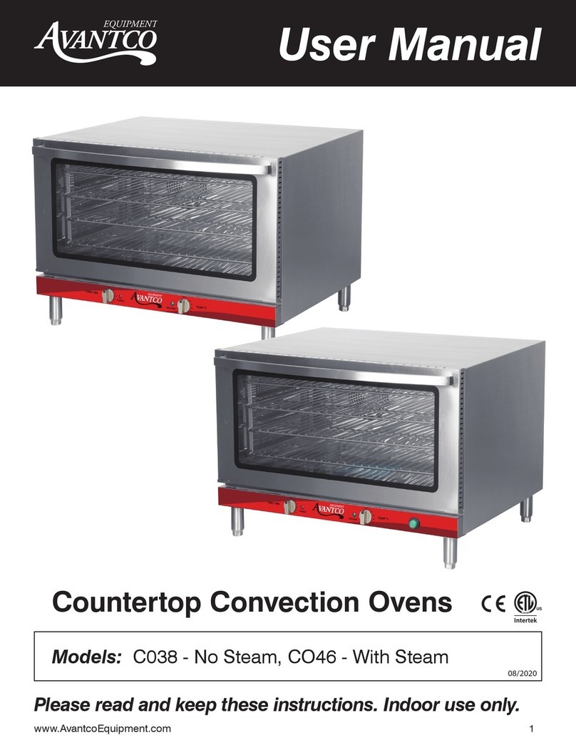 Avantco Equipment C038 User manual