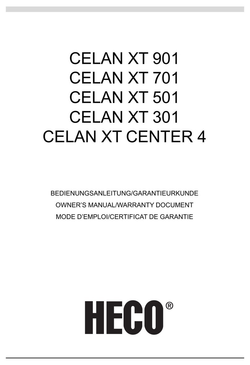 Heco CELAN XT 901 Owner's manual/warranty document