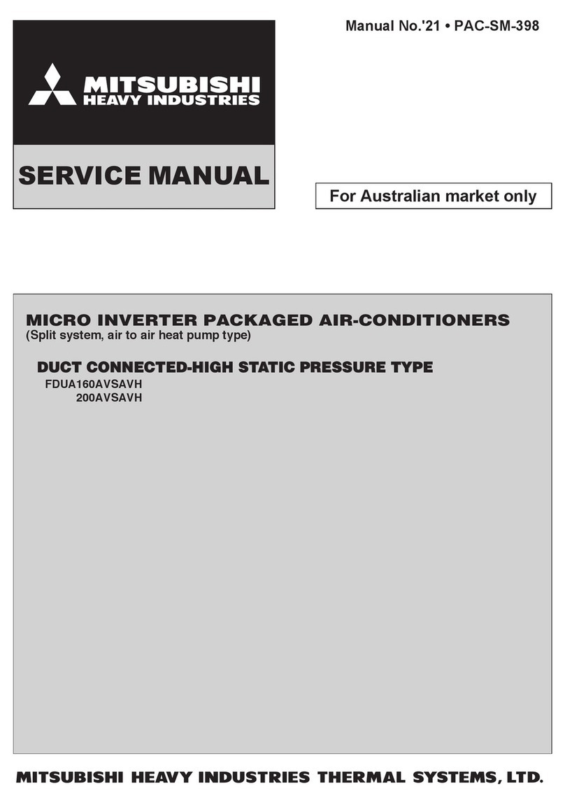 Mitsubishi Heavy Industries FDUA160AVSAVH User manual Mitsubishi Heavy Industries FDUA160AVSAVH User manual
