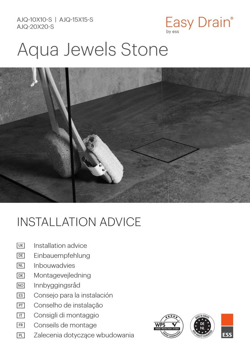 ESS Easy Drain Aqua Jewels Stone AJQ-10X10-S Installation advice ESS Easy Drain Aqua Jewels Stone AJQ-10X10-S Installation advice
