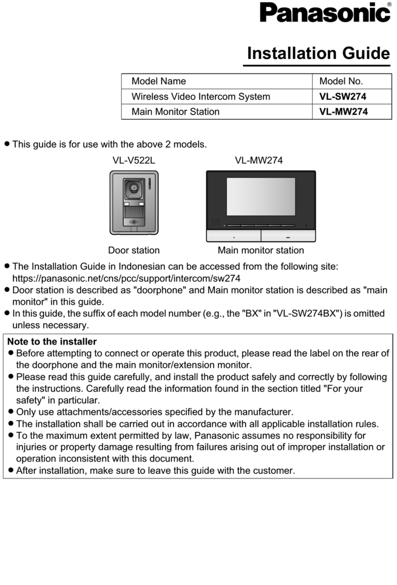 Panasonic VL-MW274 User manual