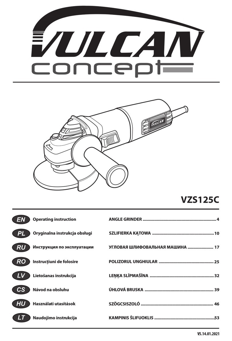 Vulcan Concept VZS125C Operating	 instruction
