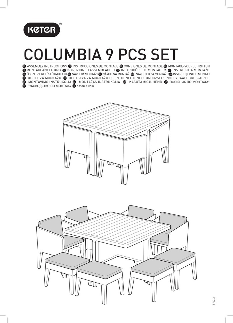 Keter COLUMBIA 9 PCS SET User manual