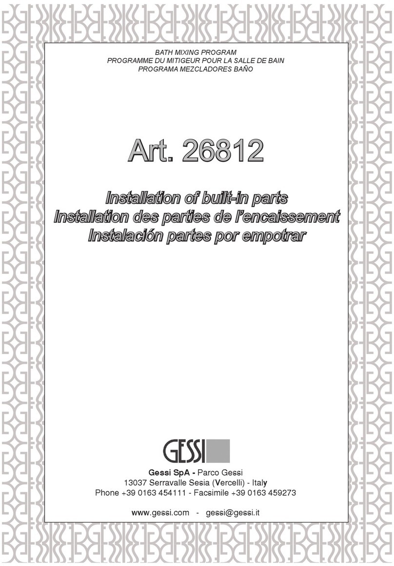 Gessi 26812 Troubleshooting guide