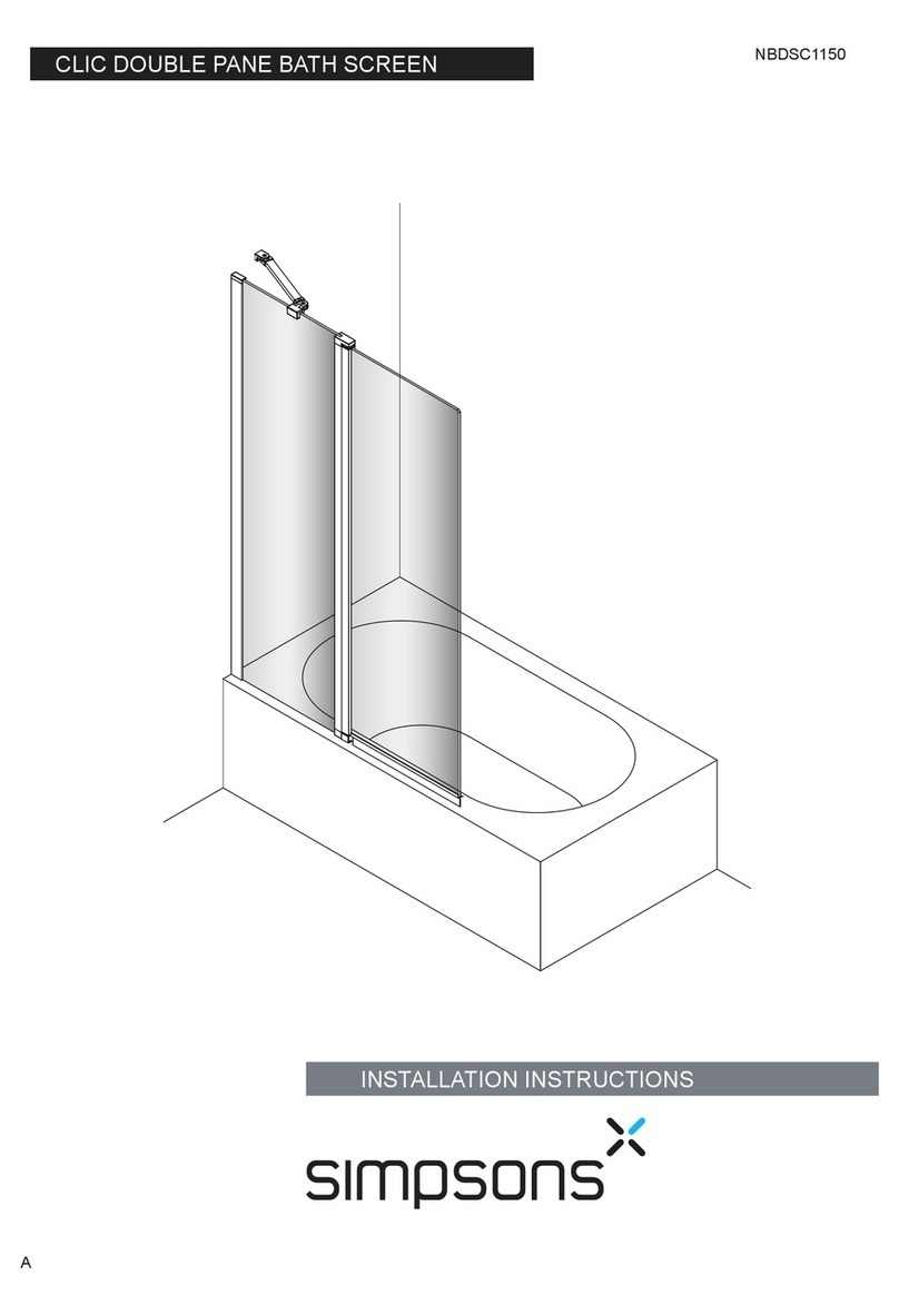 Crosswater SIMPONS CLIC DOUBLE PANE BATH SCREEN... User manual Crosswater SIMPONS CLIC DOUBLE PANE BATH SCREEN... User manual
