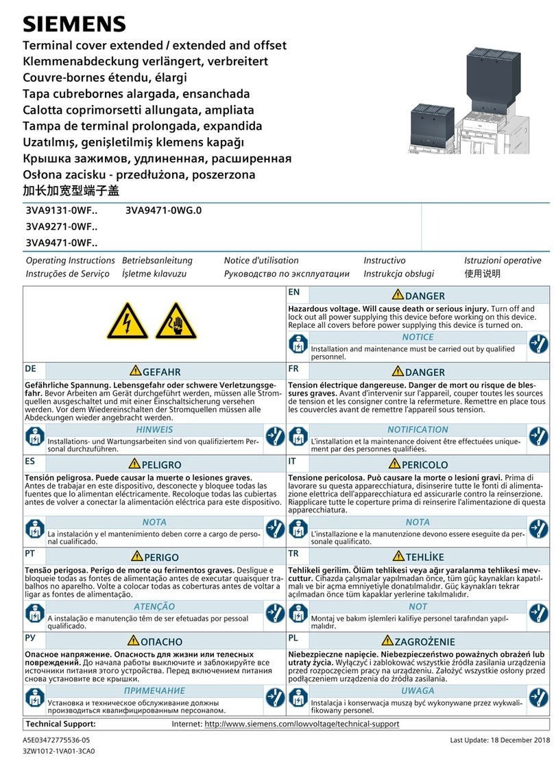 Siemens 3VA9131-0WF Series User manual