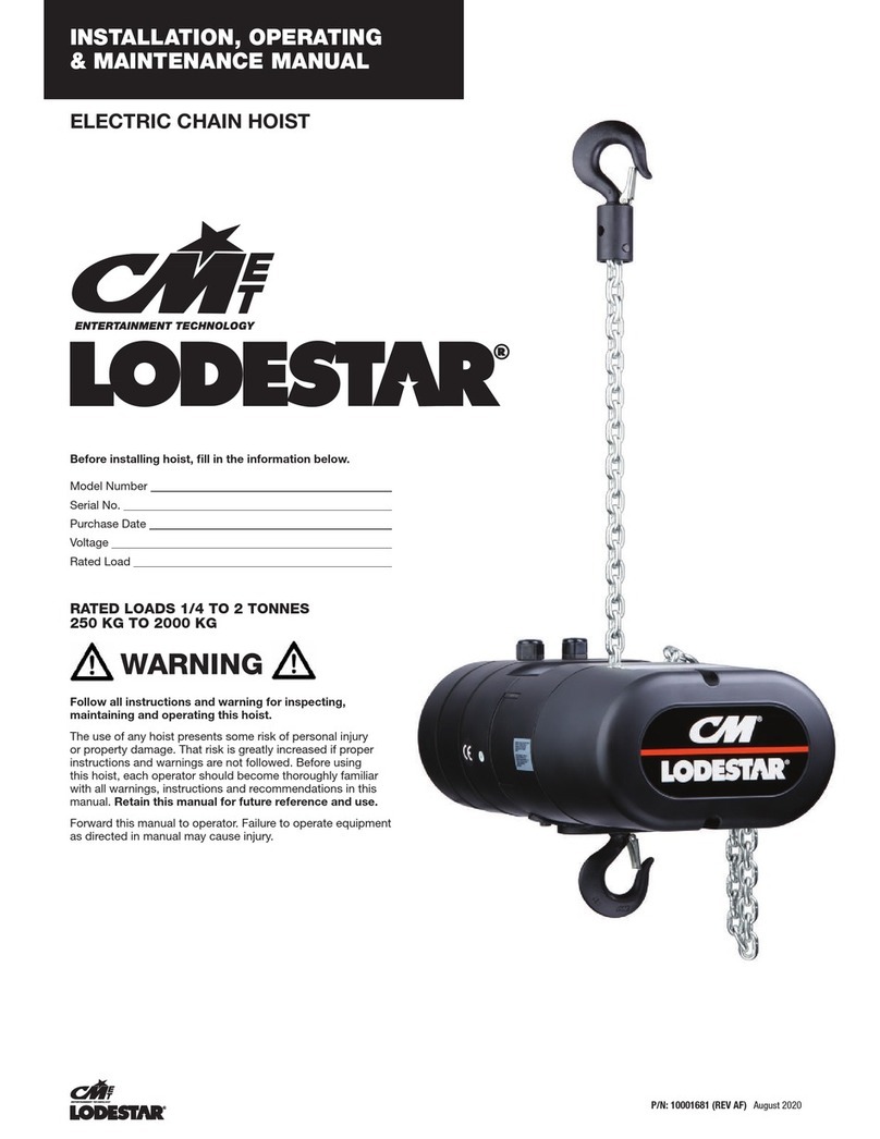 CM LODESTAR LNH0116ETAT Installation operating & maintenance manual