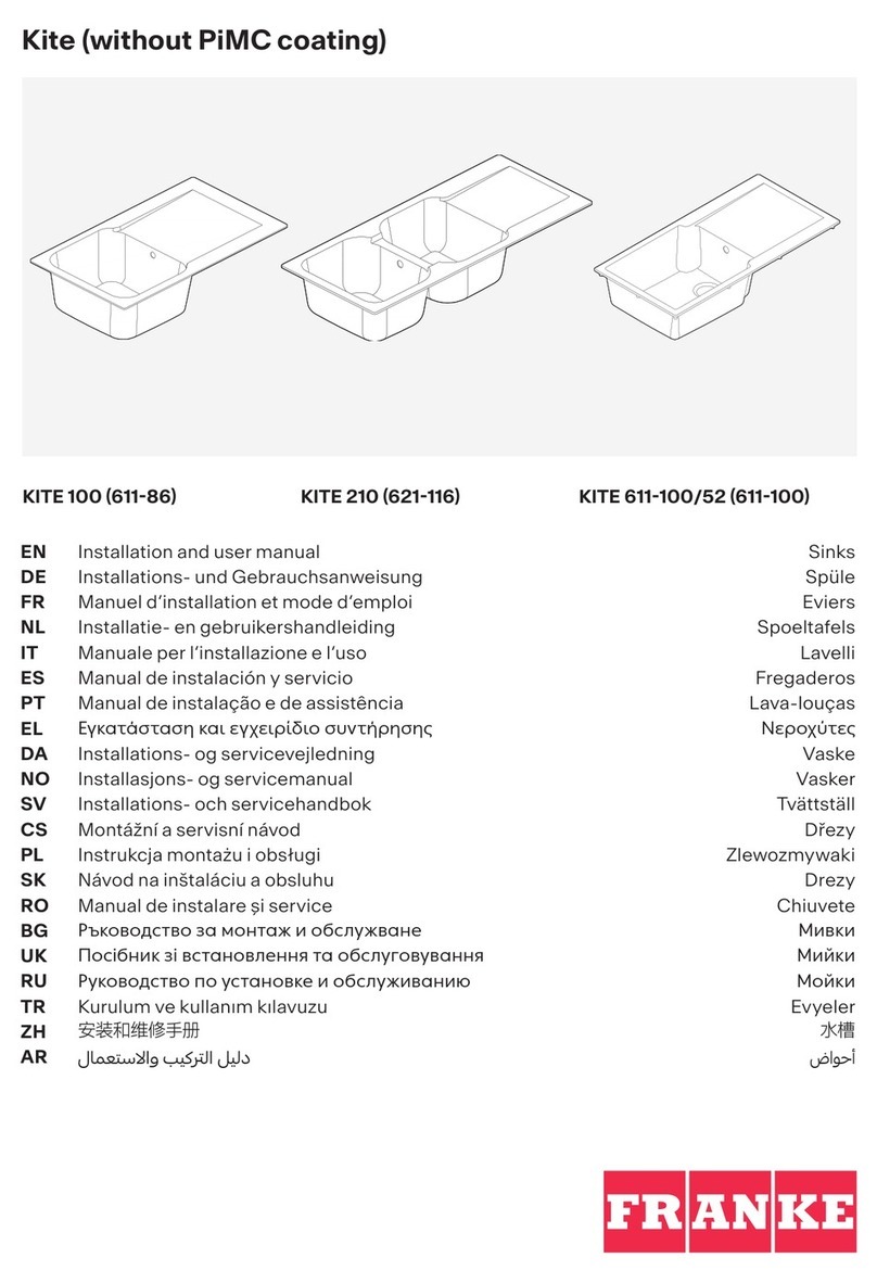 Franke KITE 100 Installation and user manual