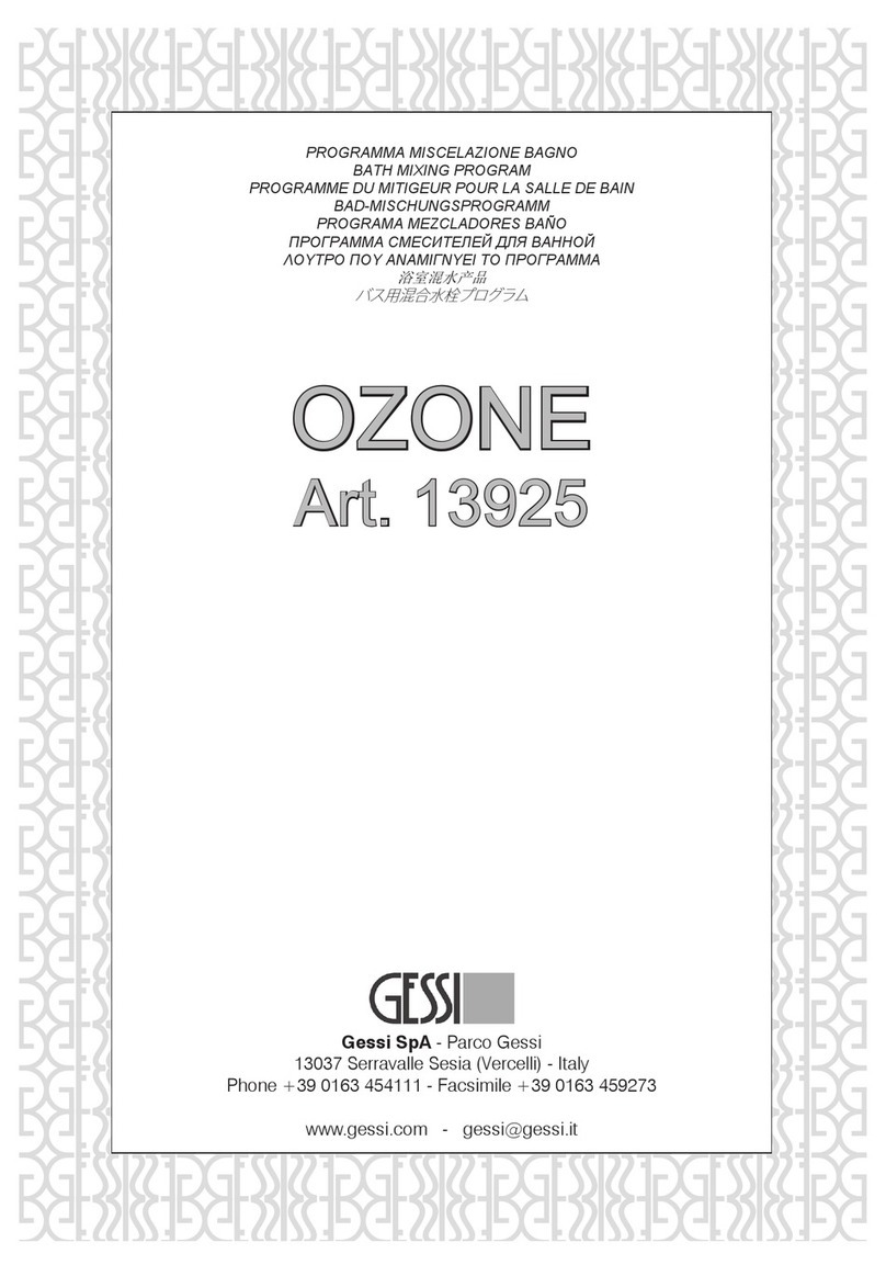 Gessi OZONE 13925 manual