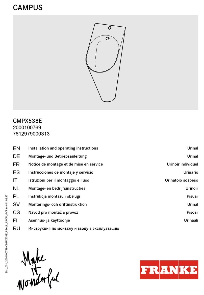 Franke CAMPUS CMPX538E Installation and operating instructions