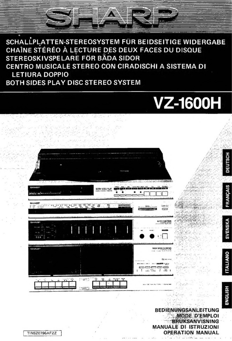 Sharp VZ-1600H User manual