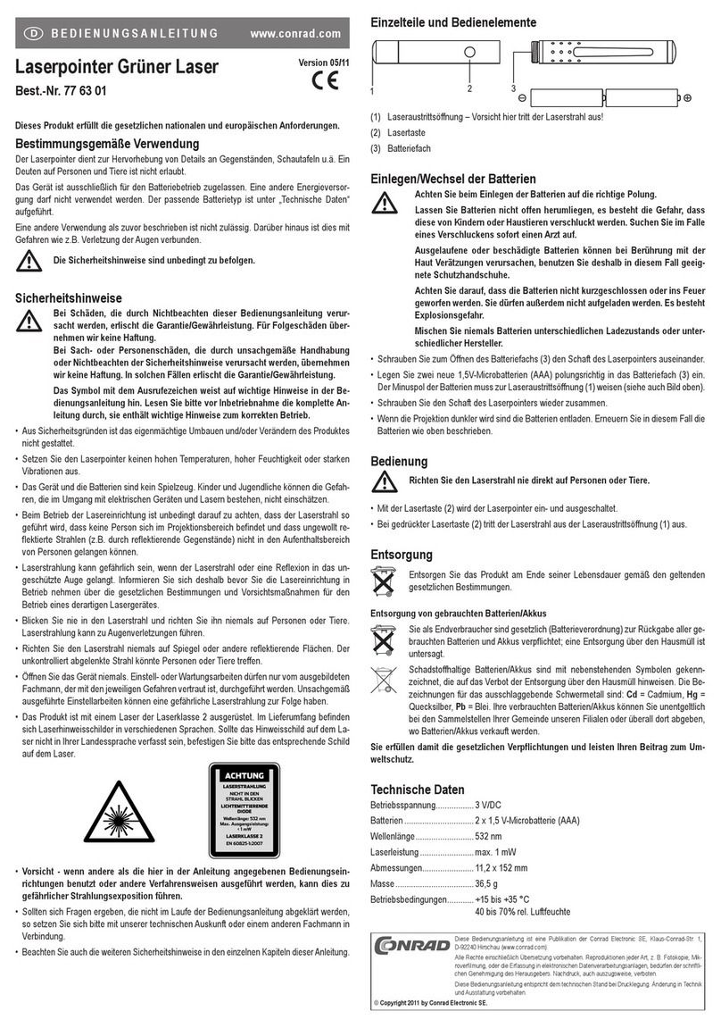 Conrad 77 63 01 User manual
