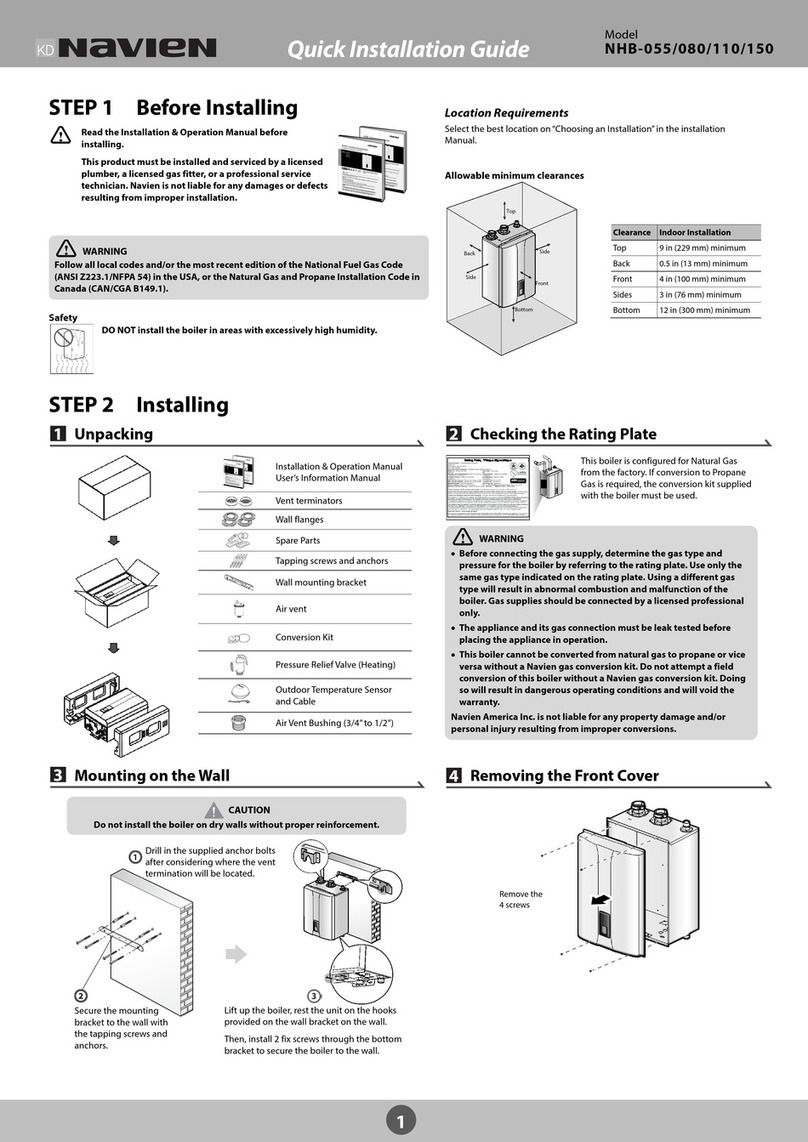 Navien NHB-55 User manual Navien NHB-55 User manual