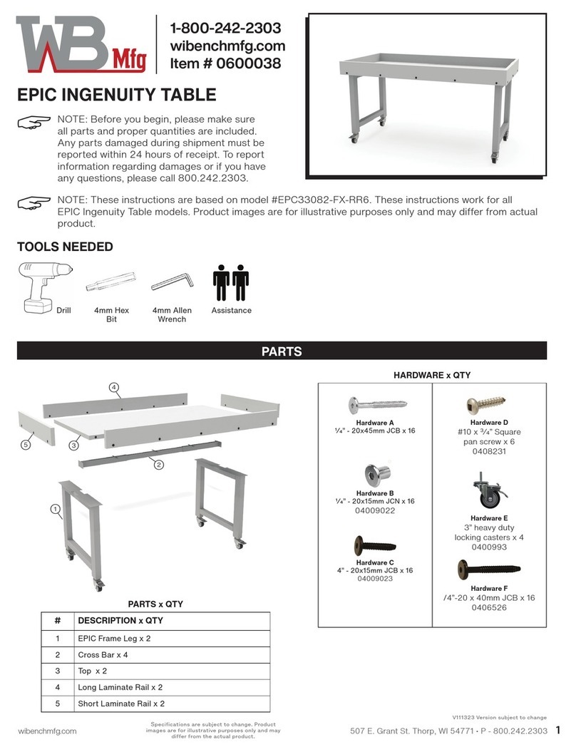 WB Mfg 0600038 User manual