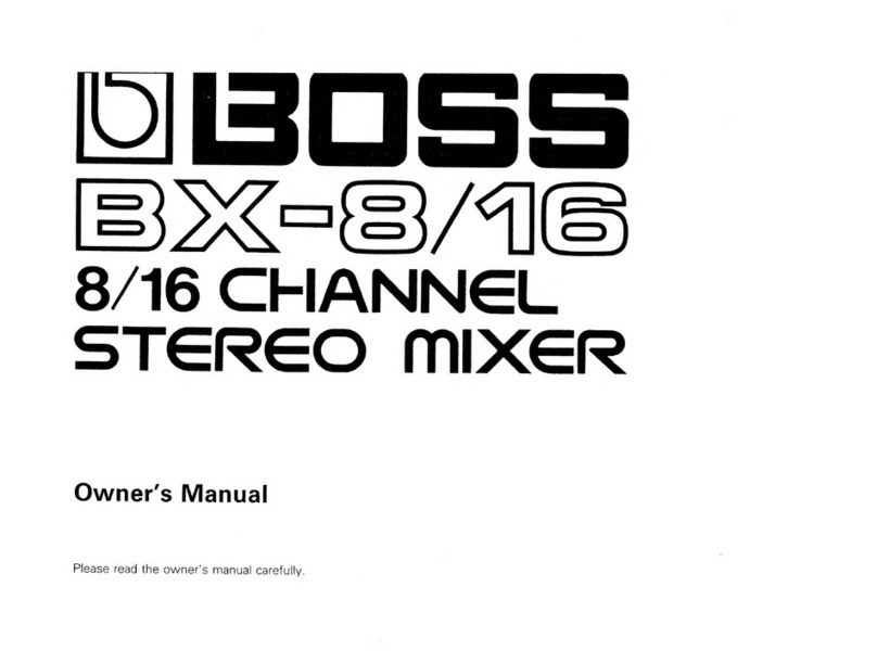 BOSSCO BX-8 owner's manual