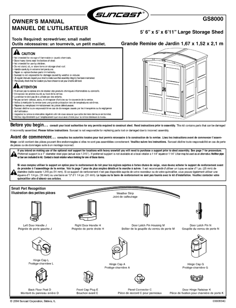 Suncast GS8000 User manual