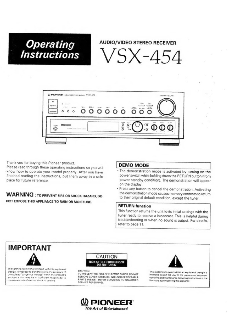 Pioneer VSX-454 User manual