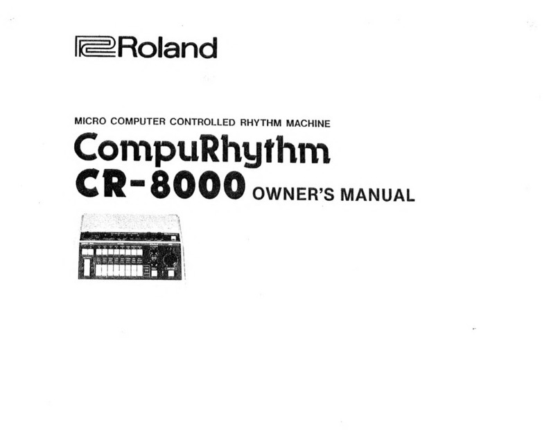 Roland CompuRhythm CR-8000 User manual