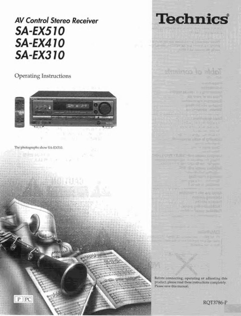 Technics SA-EX510; SA-EX410; SA-EX310 operating instructions