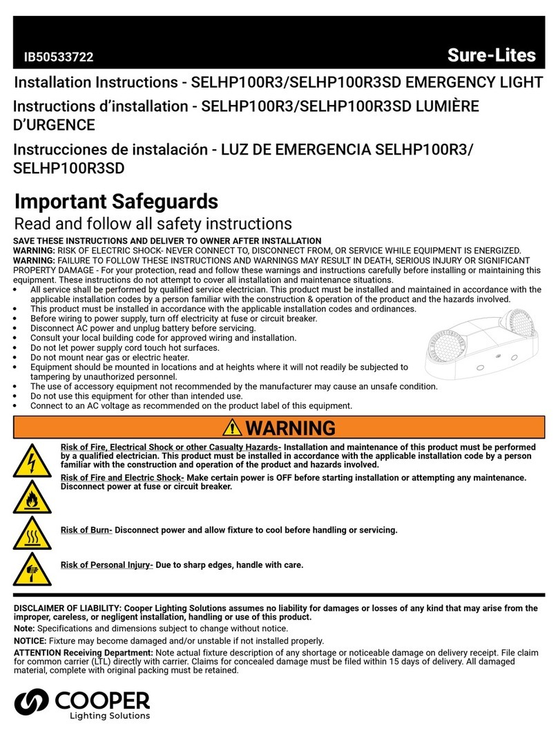 Cooper SELHP100R3 User manual