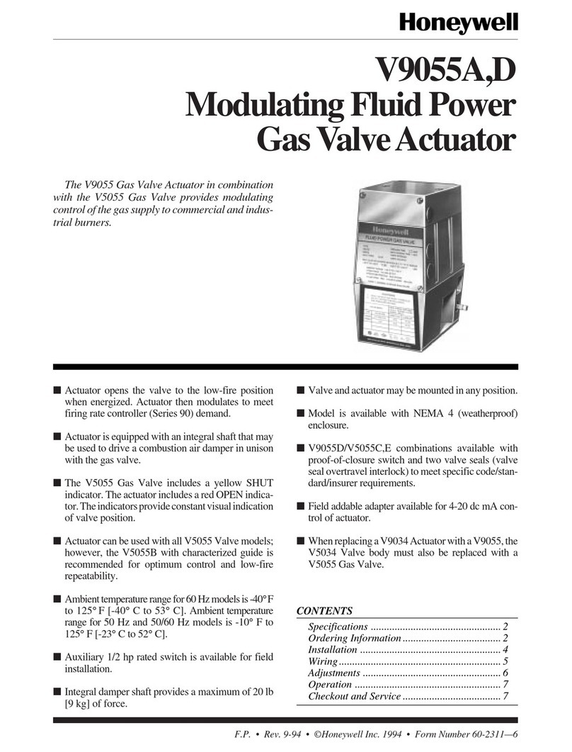 Honeywell V9055A User manual