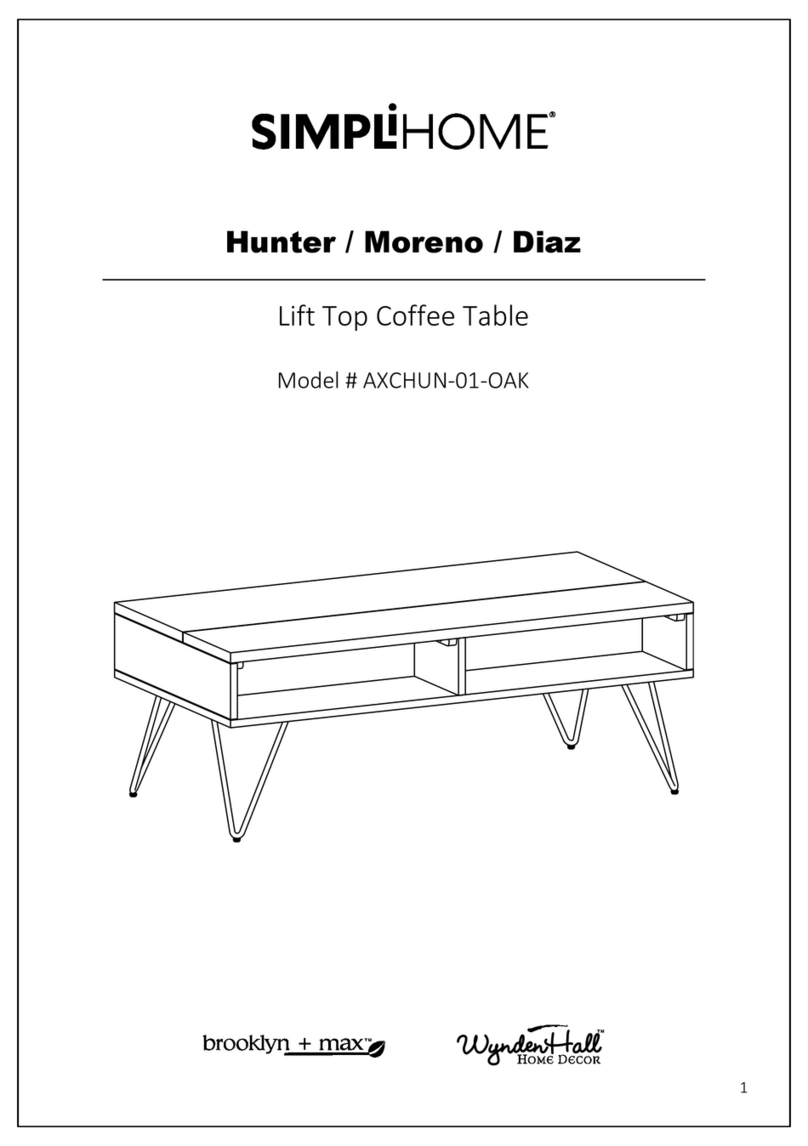 Simpli Home brooklyn+max WyndenHall AXCHUN-01-OAK User manual