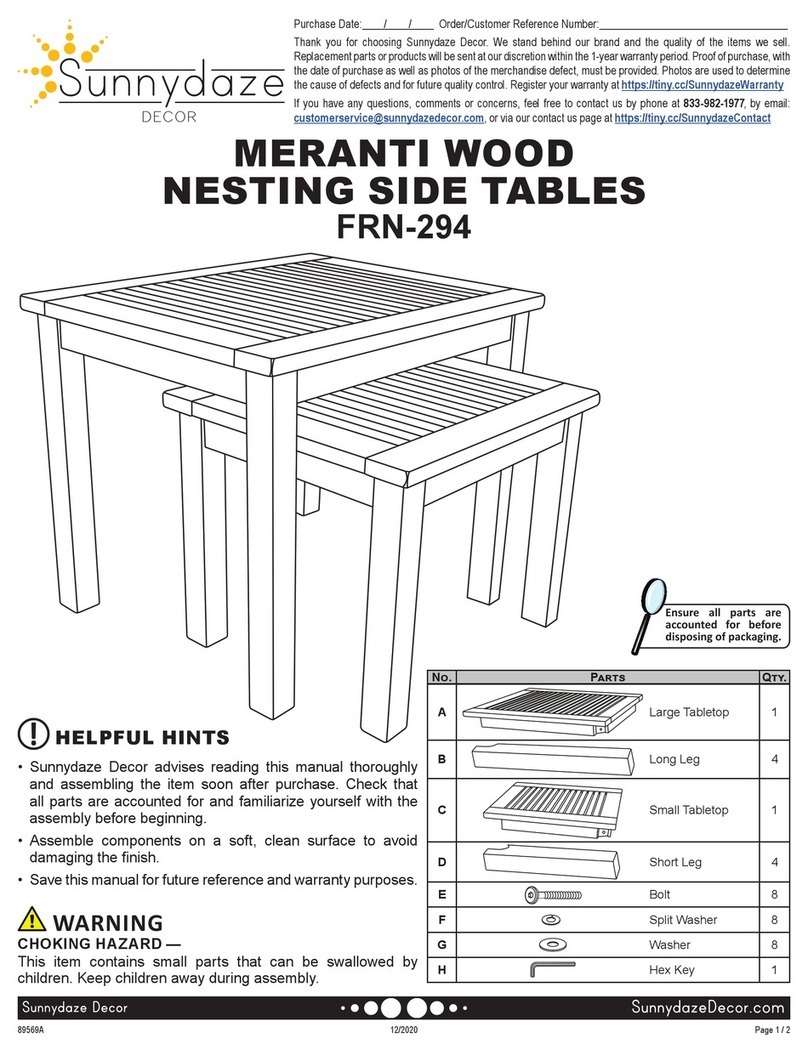 Sunnydaze Decor FRN-294 User manual Sunnydaze Decor FRN-294 User manual