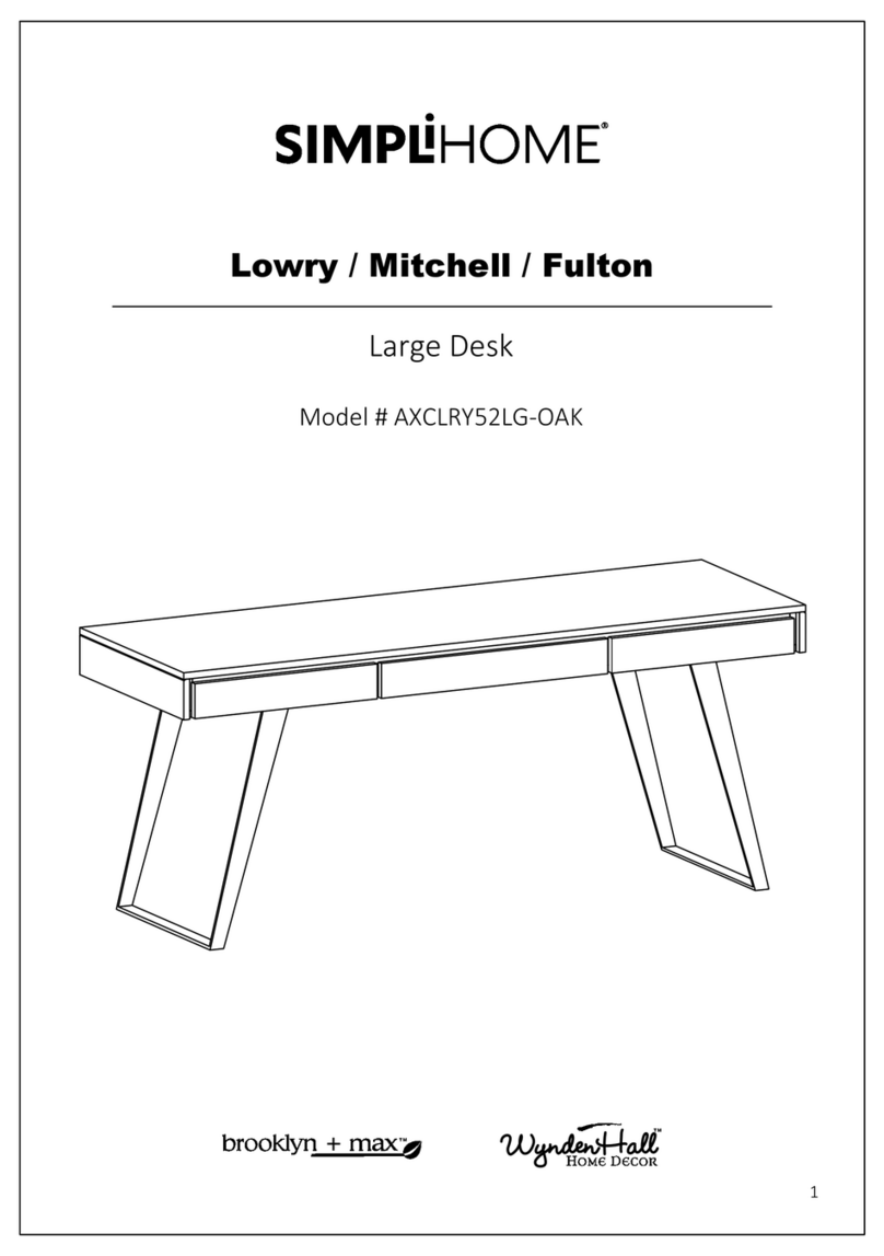 Simpli Home brooklyn+max WyndenHall AXCLRY52LG-OAK User manual