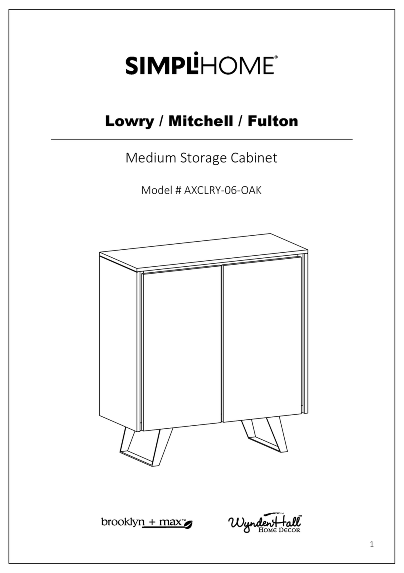 Simpli Home brooklyn+max WyndenHall AXCLRY-06-OAK User manual
