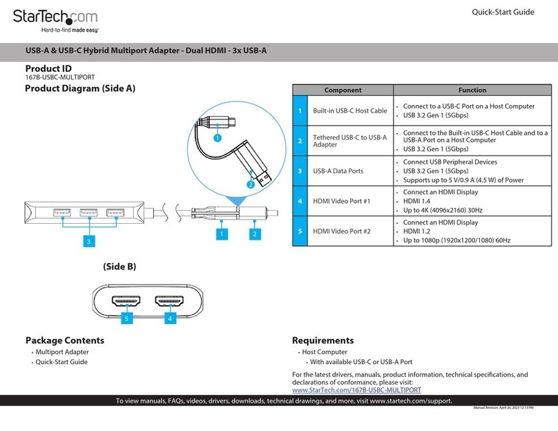 StarTech.com 167B-USBC-MULTIPORT User manual StarTech.com 167B-USBC-MULTIPORT User manual