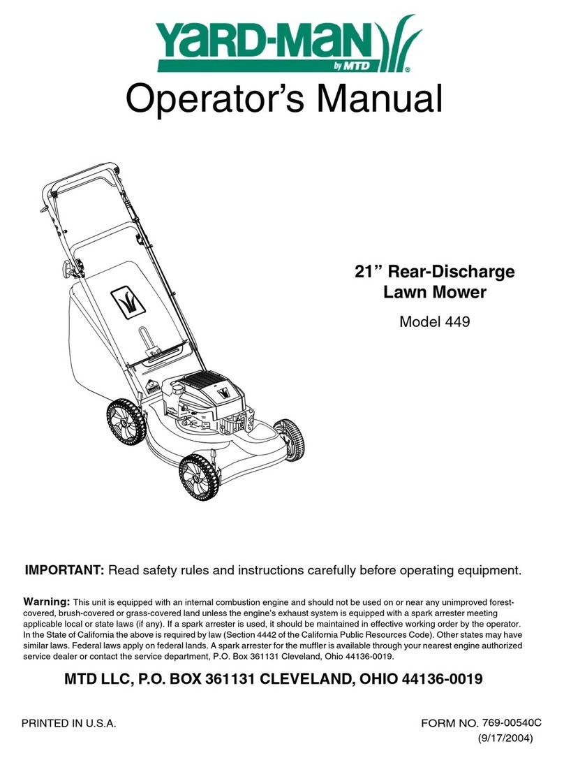 MTD YARD-MAN 449 User manual