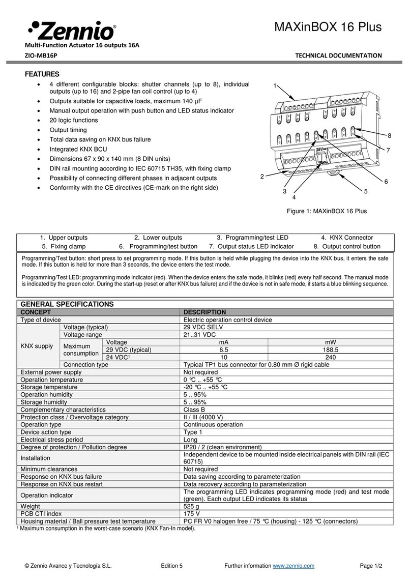 Zennio MAXinBOX 16 Technical documentation