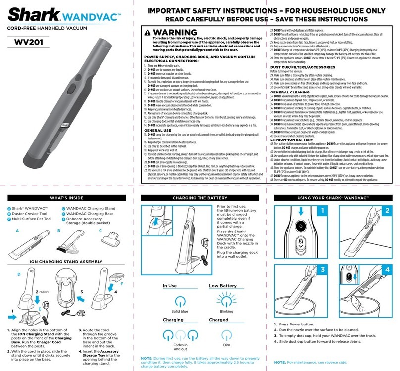 Shark WANDVAC WV201 User manual