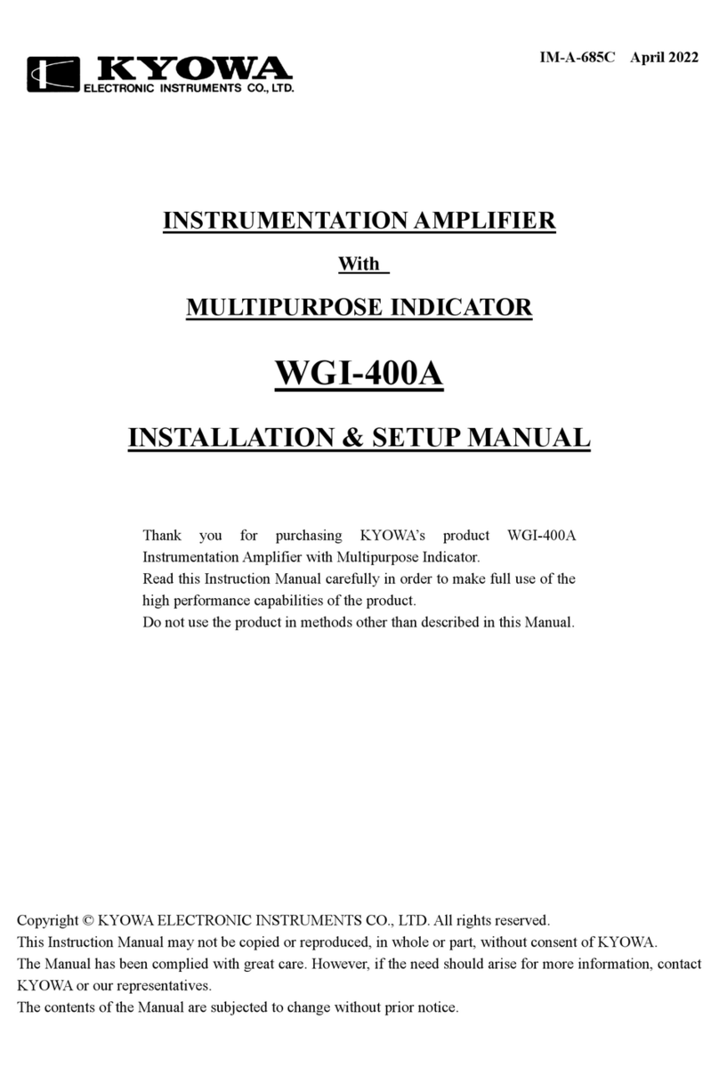 KYOWA WGI-400A Installation setup manual
