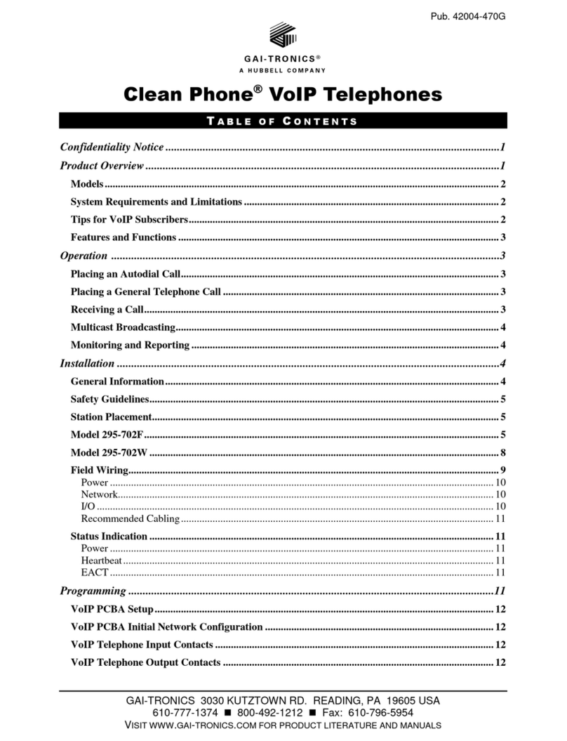 Hubbell GAI-Tronics Clean Phone 295-702F manual