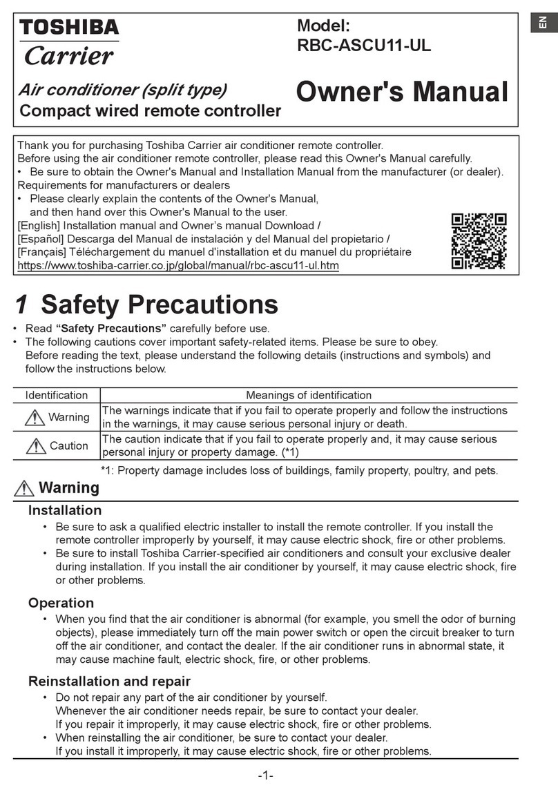 Toshiba RBC-ASCU11-UL User manual Toshiba RBC-ASCU11-UL User manual