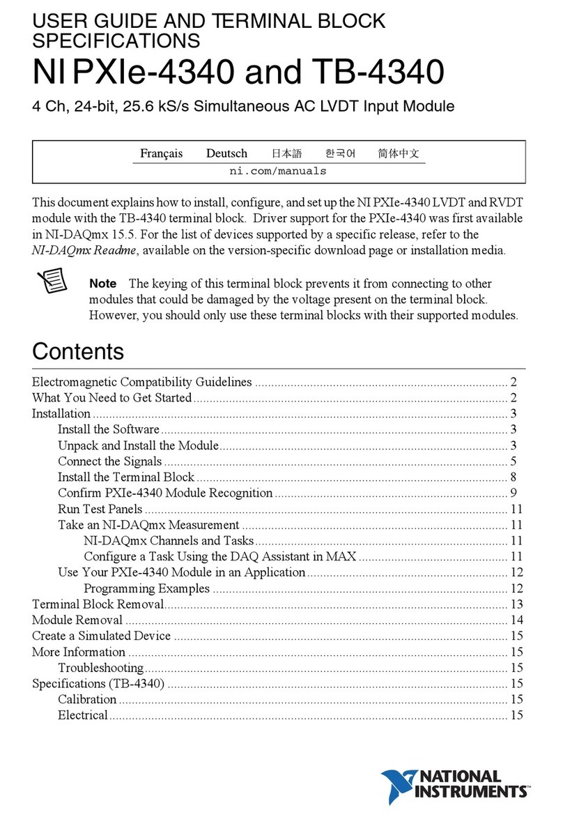 National Instruments NI TB-4340 User manual