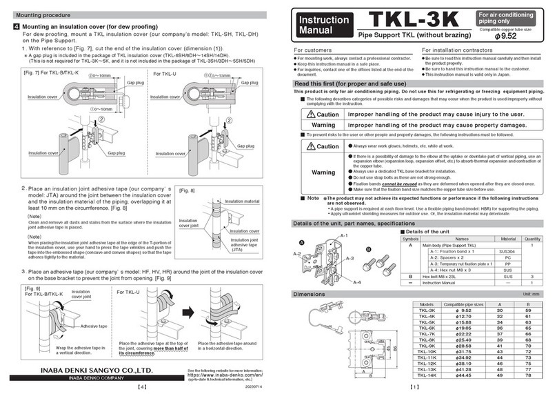 INABA DENKO TKL-3K instruction manual