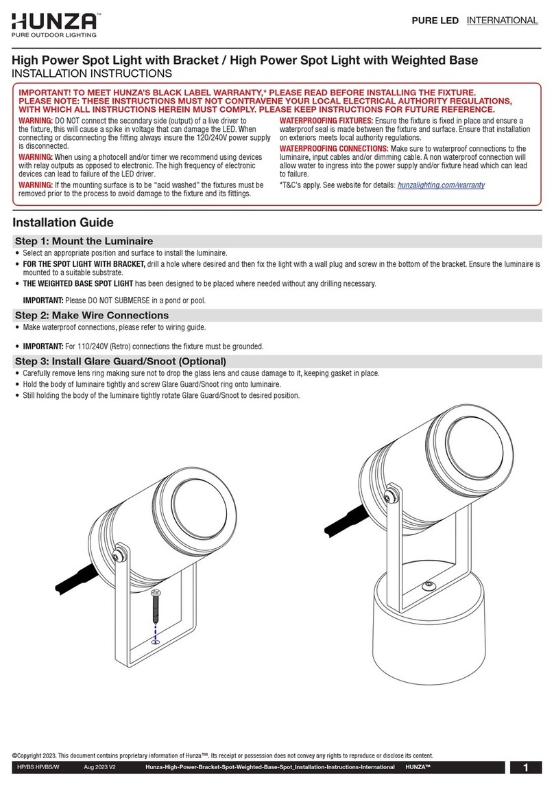 Hunza HP/BS User manual