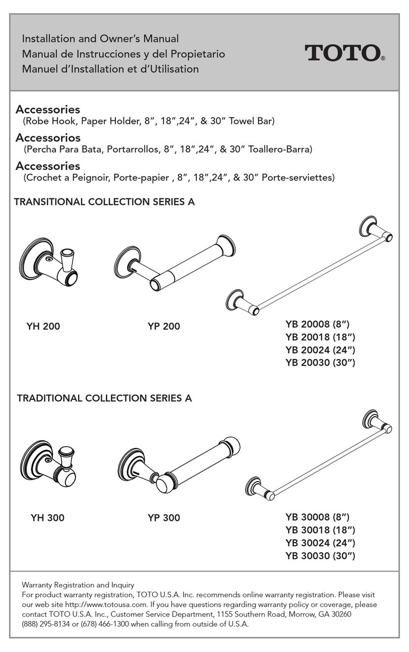 Toto YH 200 Installation instructions