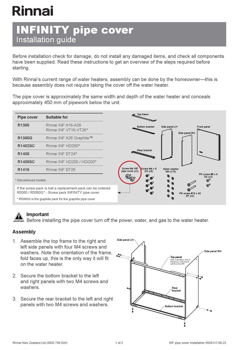 Rinnai INFINITY R1385G User manual