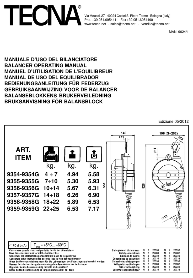 TECNA 9354-9354G operating manual