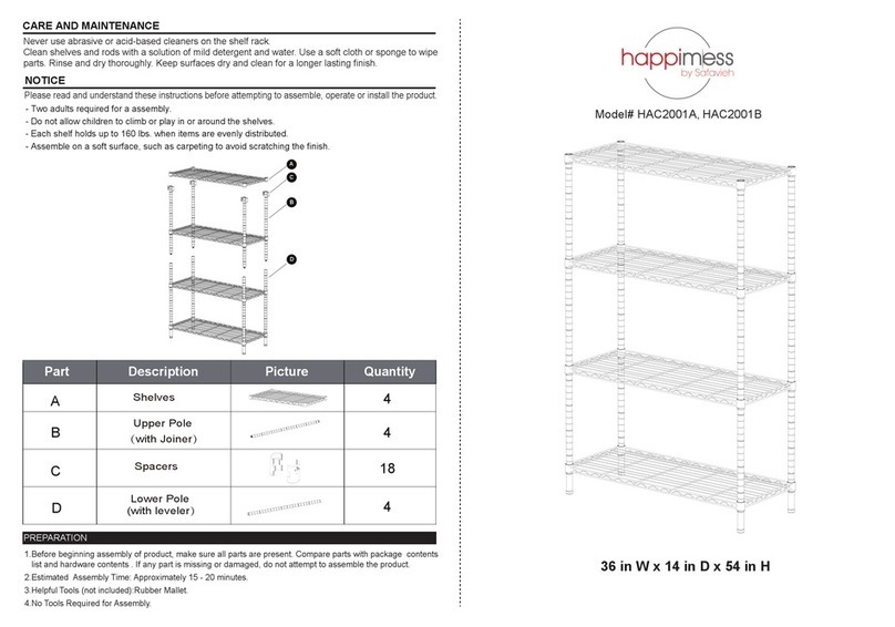 Safavieh happimess HAC2001A User manual