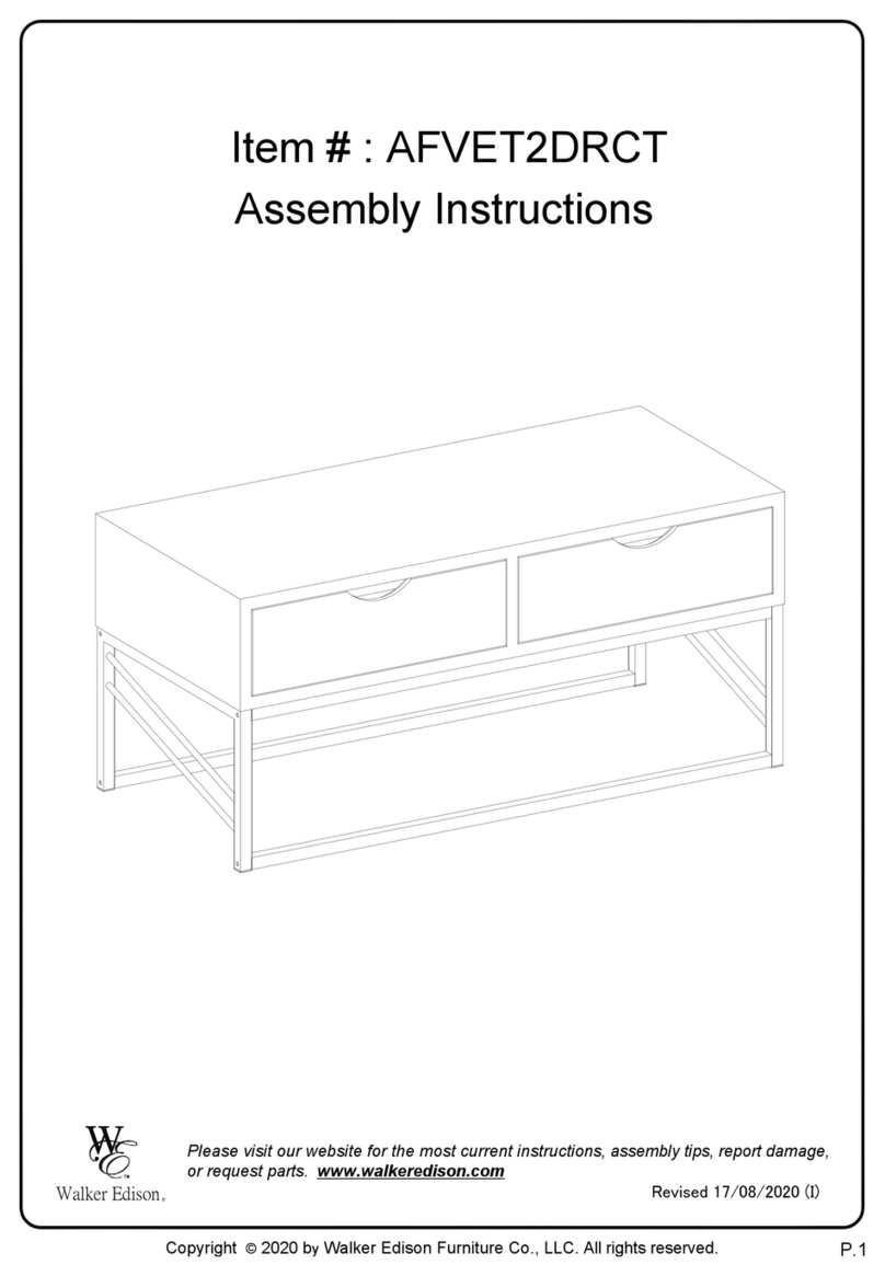 Walker Edison AFVET2DRCT User manual