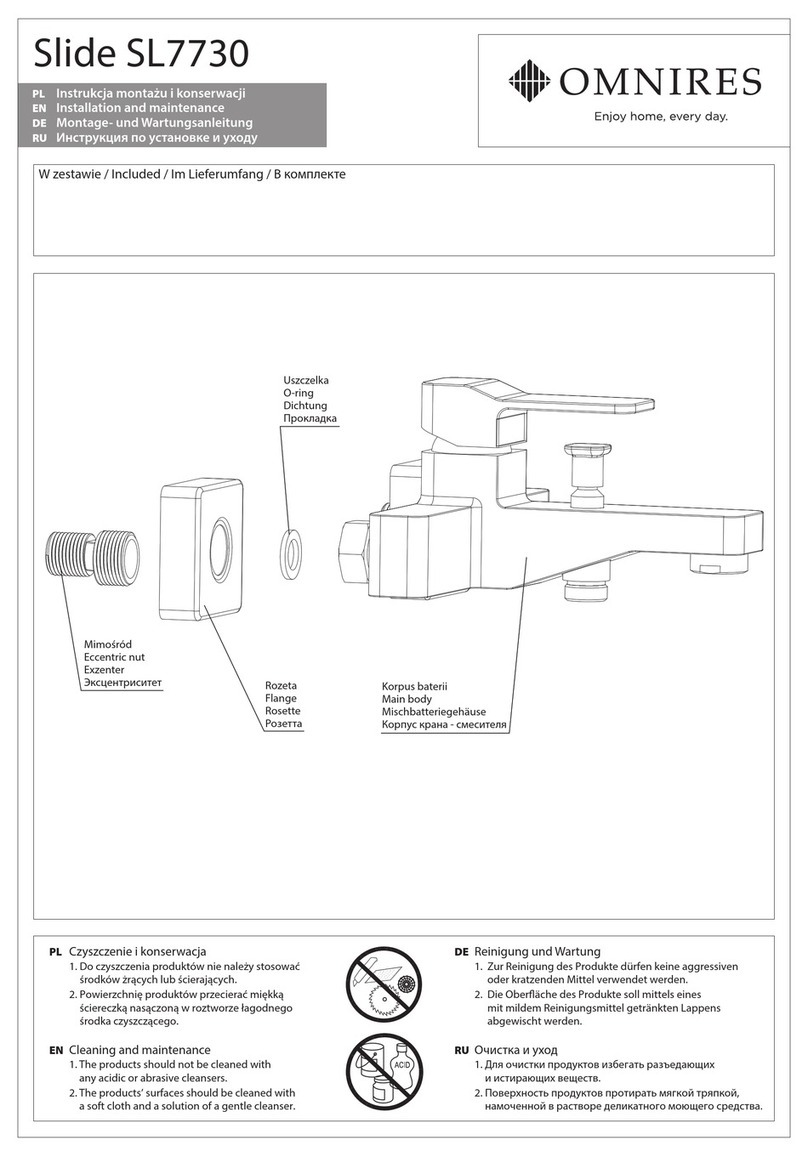 Omnires Slide SL7730 Instruction Manual Omnires Slide SL7730 Instruction Manual