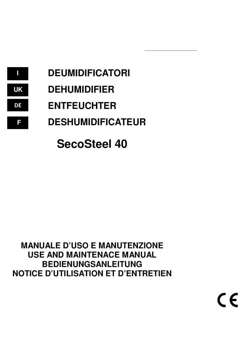 Air Naturel SecoSteel 40 USE AND MAINTENACE MANUAL Air Naturel SecoSteel 40 USE AND MAINTENACE MANUAL
