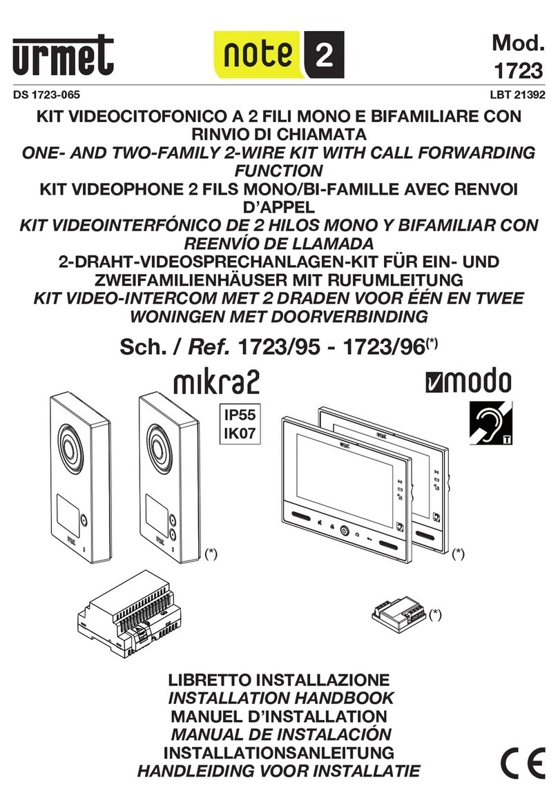 urmet domus mikra2 1722/95 Installation handbook