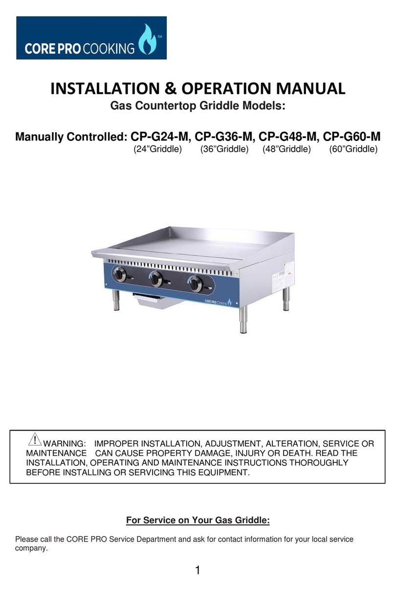 CORE PRO COOKING CP-G24-M Installation & operation manual
