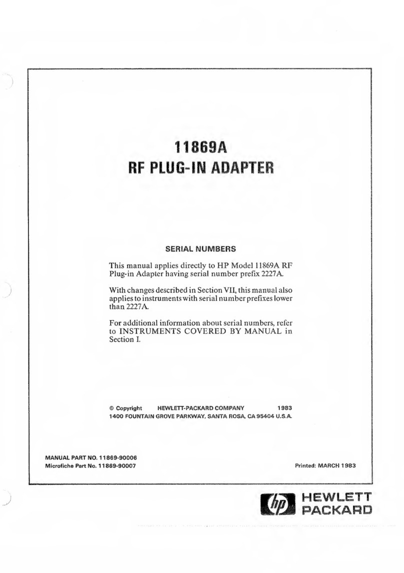 HP 11869A User manual